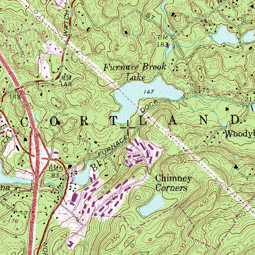 Topographic Map of Railroad Pond, NY