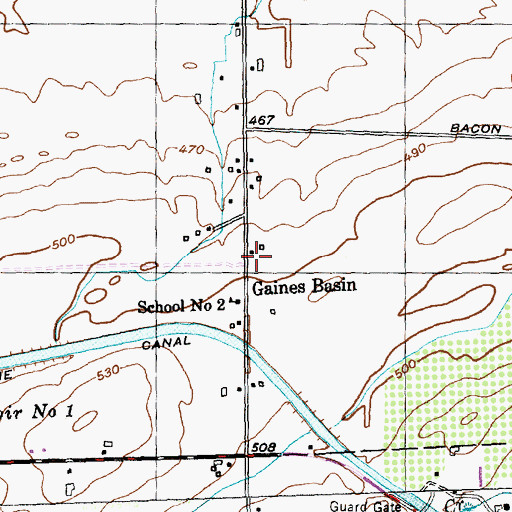 Topographic Map of Gaines Basin, NY