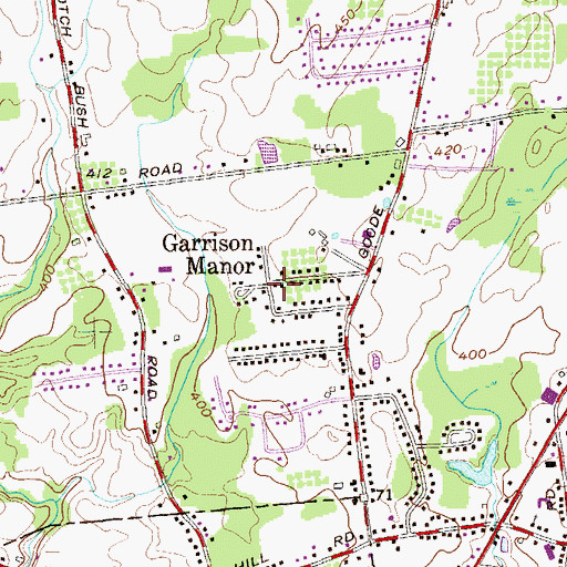 Topographic Map of Garrison Manor, NY