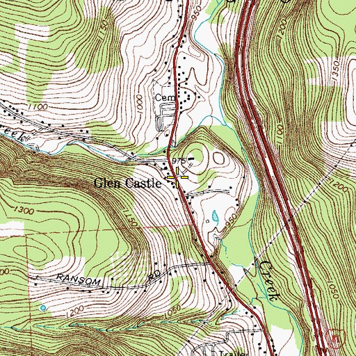 Topographic Map of Glen Castle, NY