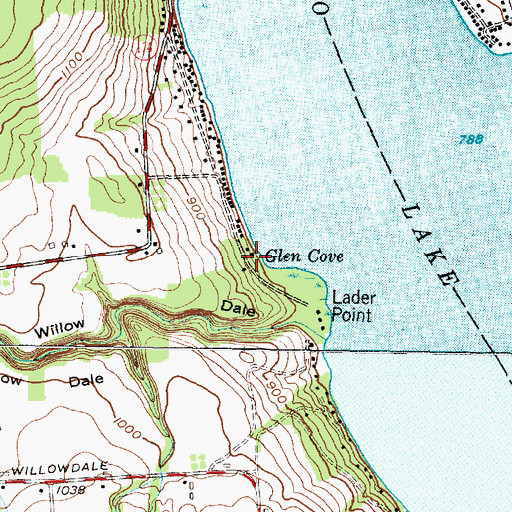Topographic Map of Glen Cove, NY