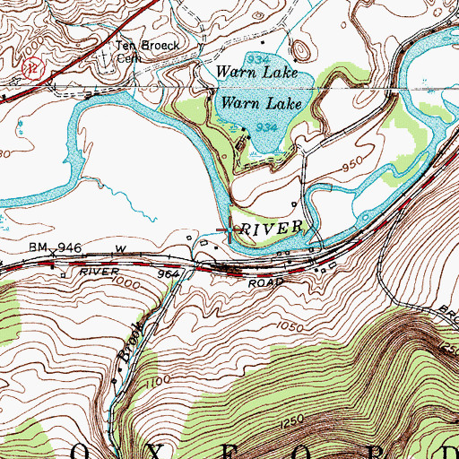 Topographic Map of Glen Road Brook, NY