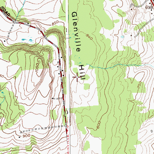 Topographic Map of Glenville Hill, NY