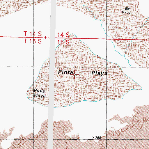 Topographic Map of Pinta Playa, AZ