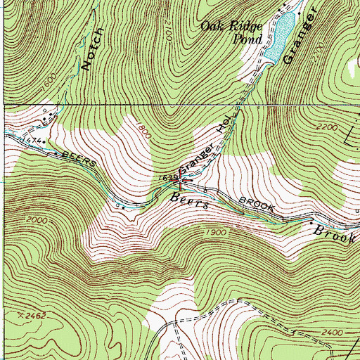 Topographic Map of Granger Hollow, NY
