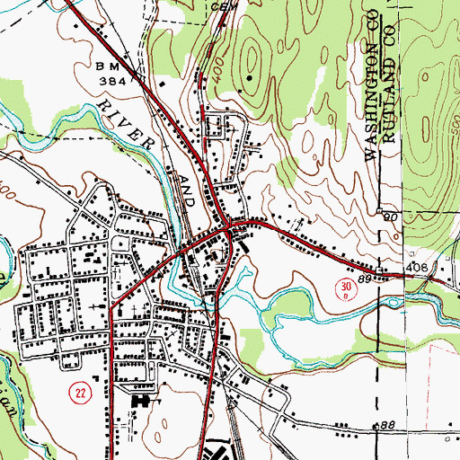 Topographic Map of Granville, NY