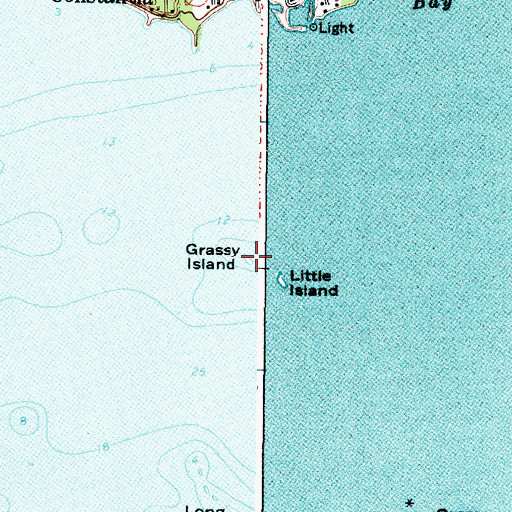 Topographic Map of Grassy Island, NY