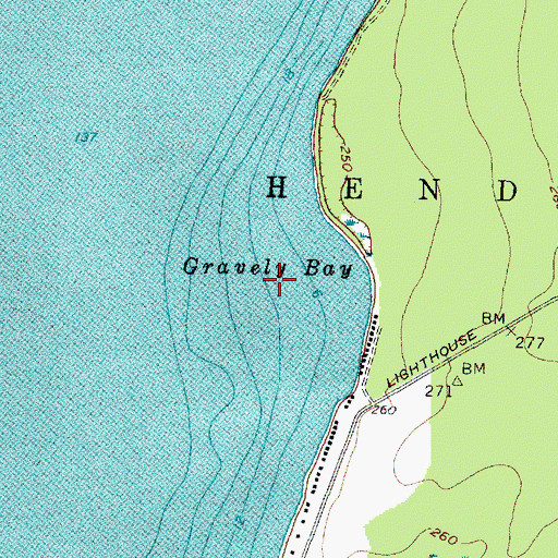 Topographic Map of Gravely Bay, NY