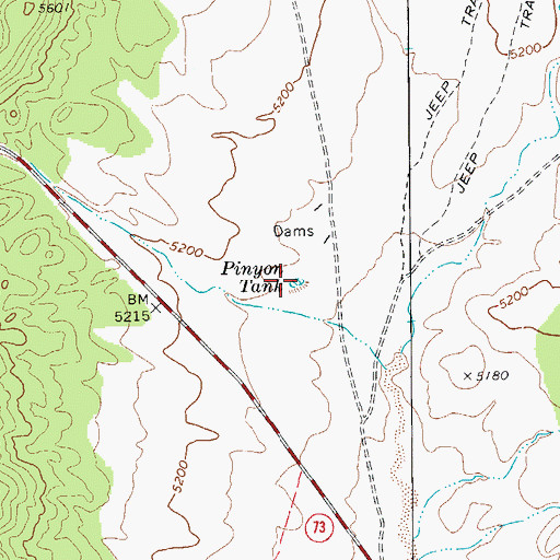 Topographic Map of Pinyon Tank, AZ