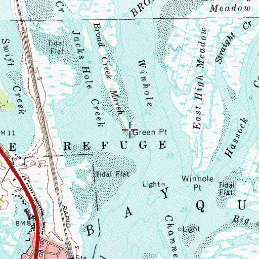 Topographic Map of Green Point, NY