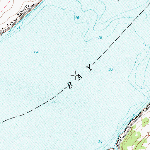 Topographic Map of Guffin Bay, NY