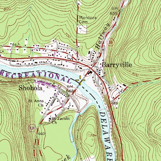 Topographic Map of Halfway Brook, NY