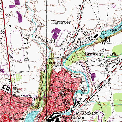 Topographic Map of Hassenfuss Field, NY