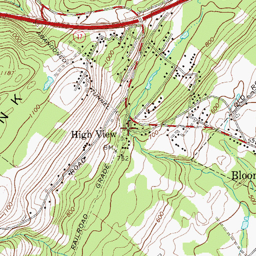 Topographic Map of High View, NY