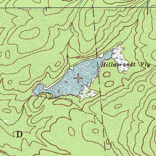 Topographic Map of Hillabrandt Vly, NY