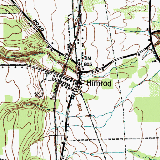 Topographic Map of Himrod, NY