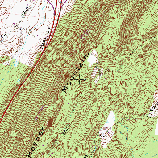 Topographic Map of Hosner Mountain, NY