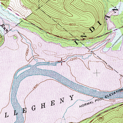 Topographic Map of Hotchkiss Run, NY