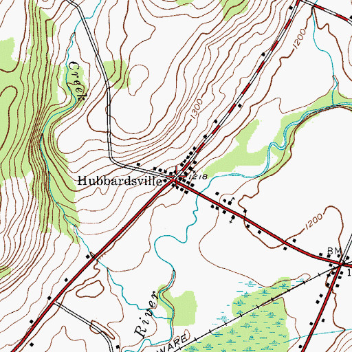 Topographic Map of Hubbardsville, NY