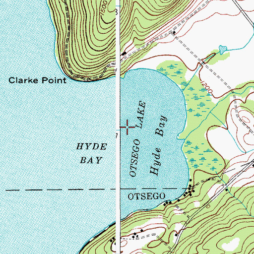 Topographic Map of Hyde Bay, NY