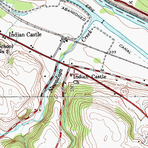 Topographic Map of Indian Castle Church, NY