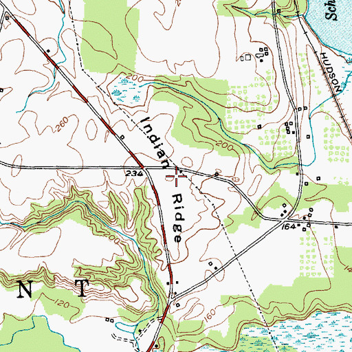 Topographic Map of Indian Ridge, NY