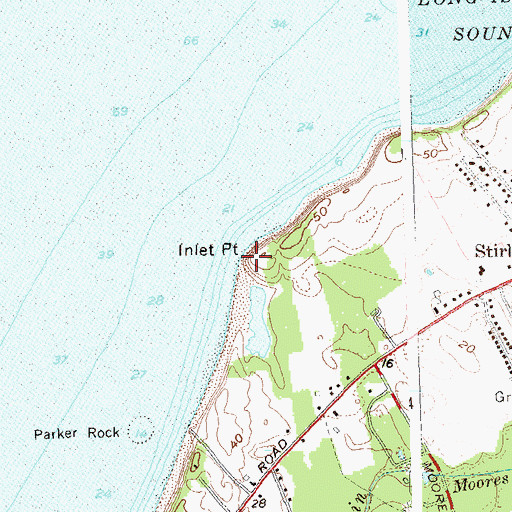 Topographic Map of Inlet Point, NY