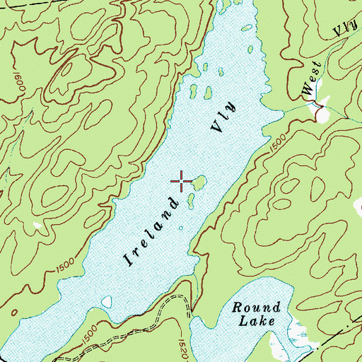 Topographic Map of Ireland Vly, NY