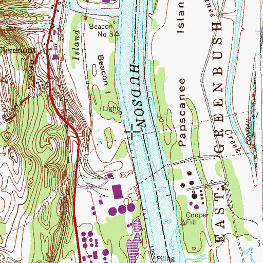 Topographic Map of Island Creek, NY