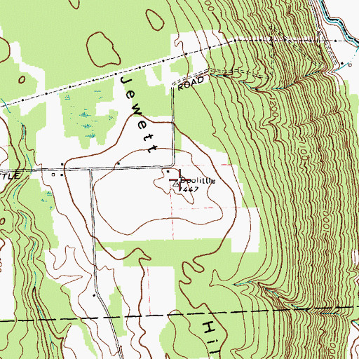 Topographic Map of Jewett Hill, NY