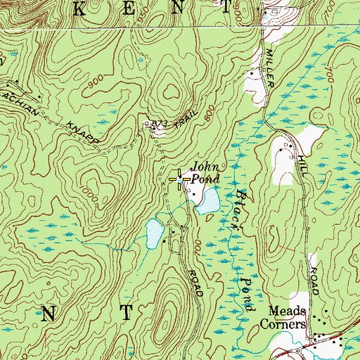 Topographic Map of John Pond, NY