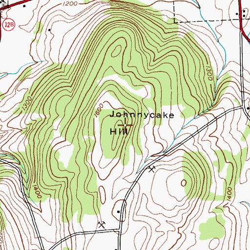 Topographic Map of Johnnycake Hill, NY