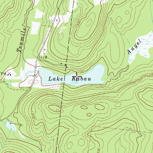 Topographic Map of Lake Kabau, NY