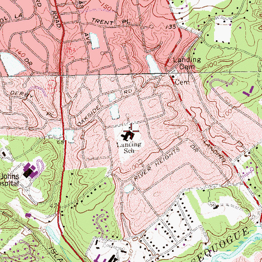 Topographic Map of Landing School, NY