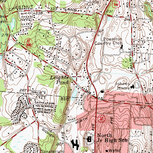 Topographic Map of Leighfs Pond, NY