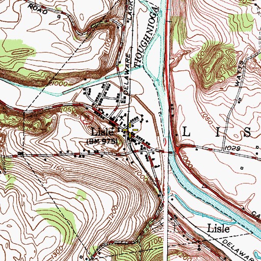 Topographic Map of Lisle, NY