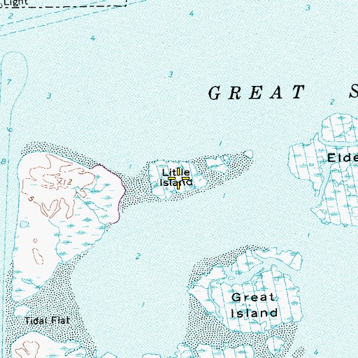 Topographic Map of Little Island, NY