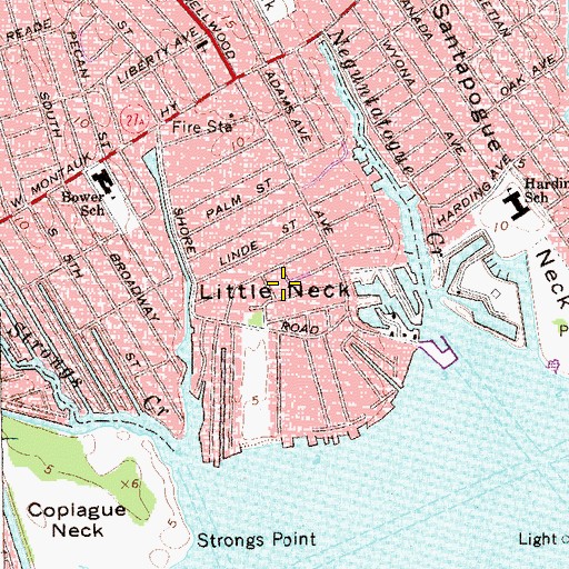 Topographic Map of Little Neck, NY