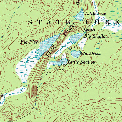 Topographic Map of Little Shallow, NY