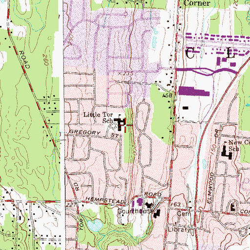 Topographic Map of Little Tor Elementary School, NY