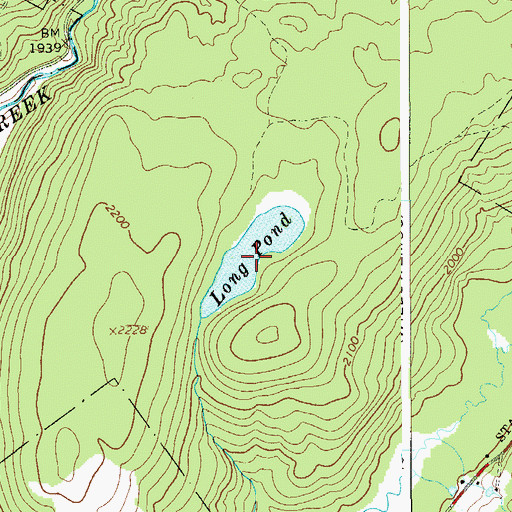Topographic Map of Long Pond, NY