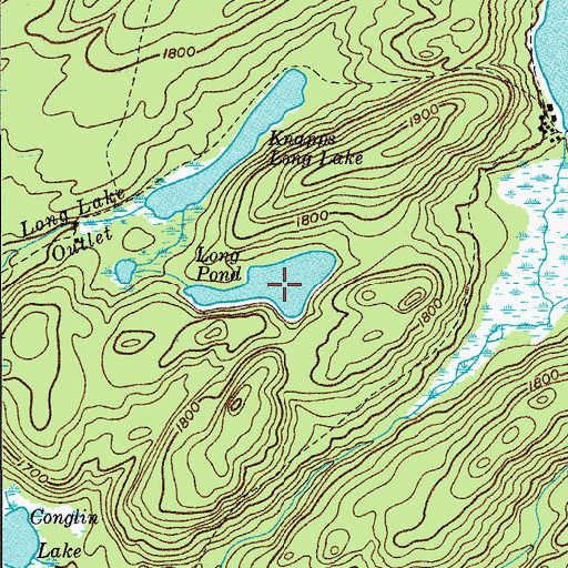 Topographic Map of Long Pond, NY