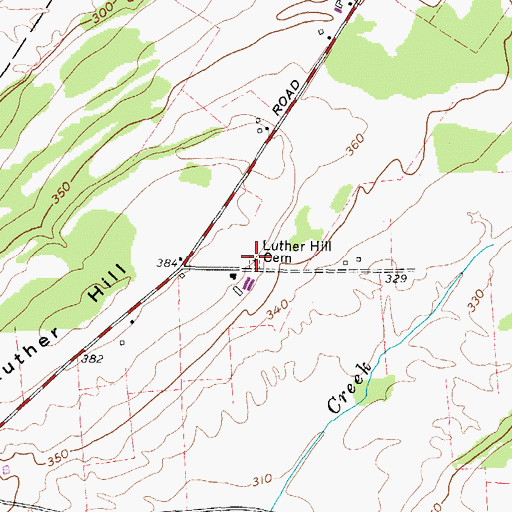 Topographic Map of Luther Hill Cemetery, NY