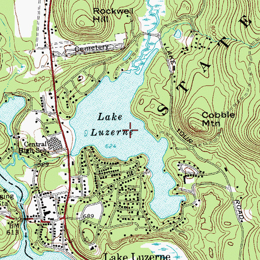 lake luzerne ny map Lake Luzerne Ny lake luzerne ny map