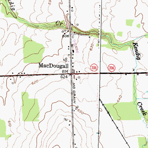 Topographic Map of MacDougall, NY