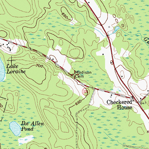 Topographic Map of Madison Cemetery, NY