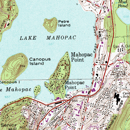 Topographic Map of Mahopac Point, NY