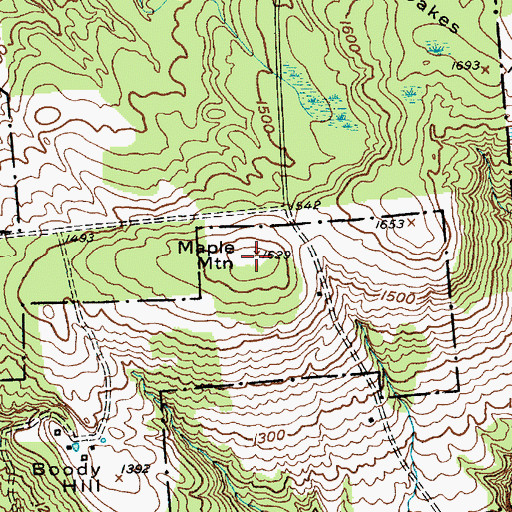 Topographic Map of Maple Mountain, NY