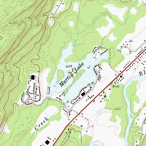 Topographic Map of Martin Lake, NY