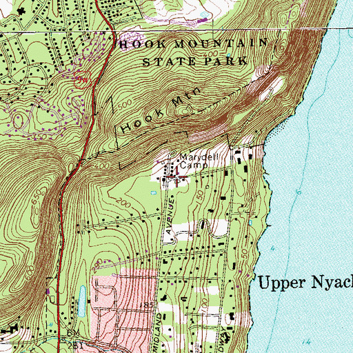Topographic Map of Marydell Camp, NY